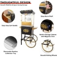 thumbnail image 6 of 16oz Commercial Popcorn Machine with Cart, 850W Large Vintage Pop Corn Machine with Warming Deck, Large Movie Theater Popcorn Maker with Stainless-Steel Kettle for Home & Party Use (Black), 6 of 9