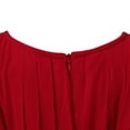 thumbnail image 4 of Little Girls Burgundy Belt Pleated Special Occasion Dress 5/6, 4 of 7