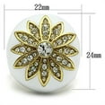 thumbnail image 2 of IP Gold(Ion Plating) Brass Ring with Top Grade Crystal in Clear for Women Style GL326, 2 of 4