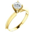 thumbnail image 2 of Pompeii 1/2 Ct Lab Grown Diamond Solitaire Engagement Ring 14k White Rose or Yellow Gold, 2 of 5