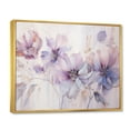thumbnail image 2 of Designart "Purple botanic Whispers I" Abstract Botanicals Floater Framed Wall Art Living Room, 2 of 7