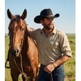 thumbnail image 2 of Sombrero vaquero OIERNFE Cattleman de ala ancha para hombre y mujer, 2 of 8