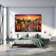 thumbnail image 3 of Arte Mural: Pueblo Mexicano Colorido al Atardecer, Decoración para Hogar y Negocios, 3 of 5