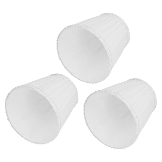 E14 ClipOn Cloth Lampshade, High Light Transmittance, Safety Design, Easy Installation, Suitable for Candle Chandelier, Home Interior Decoration, Cloth + Iron, As Shown in Picture,