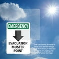 thumbnail image 6 of (2 Pack) Evacuation Muster With Symbol OSHA Emergency Sign 5 Inch X 7 Inch Vinyl Label Decal Sticker Weather Resistant, UV Protected for Workplace, Business, and Construction Site, Made, 6 of 7