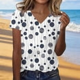 thumbnail image 5 of Haivin Womens Striped Henley Summer Tops V Neck Button Casual T Shirts Blouses 2026 Trendy Clothes, 5 of 5