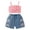 Pink, variant on Ulanda Toddler Baby Girls Clothes Summer Outfits Ruffle Sleeve T-shirt Shorts Cute Girl Clothing Set 6M-4T (Purple, 9-12 Months)