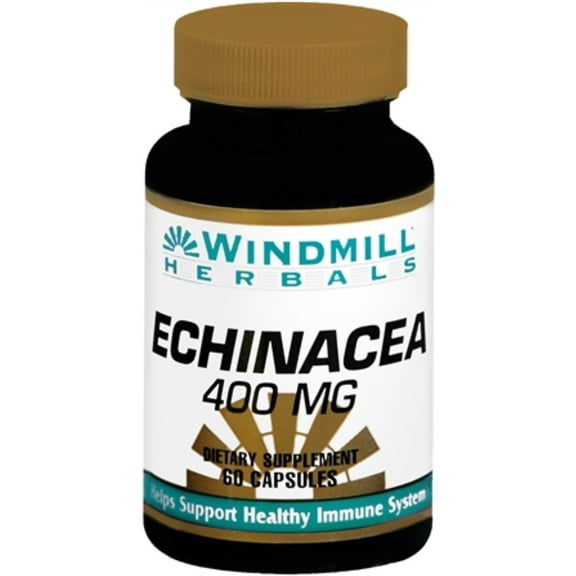 4 Pack - Windmill Herbals Echinacea 400 mg Capsules 60 Capsules
