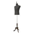 thumbnail image 6 of Black Male Mannequin Torso Dress Form, Sewing Dress Model Mannequin, Mannequin Display with Tripod Stand, 59"~71" Height Adjustable, for Clothing Retail Sewing Shop, NO Arms, 6 of 20