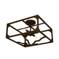 thumbnail image 5 of Hunter - Highland Hill 4-light Textured Rust, Large Flush Mount Light, Dimmable, Formal Style, Square Shaped, for Bedrooms, Dining, Living Rooms - 19984, 5 of 7