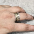 thumbnail image 3 of Filigree Spinner Band, Meditation Ring, 925 Sterling Silver Ring, Spinning Thumb Ring, Two Tone Ring, Fidget Ring, Handmade Jewelry, Christmas Oxidized, Womans Band Ring, Anxiety Ring, Mans Band Gifts, 3 of 6