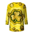 thumbnail image 5 of 3/4 Sleeve Tops for Women Oversized Crewneck St Patricks Day Irish Shamrocks Print Short Sleeve T Shirts Summer Casual Plus Size Round Neck Loose Fits Comfy Soft Tee Shirt, 5 of 5