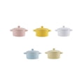 thumbnail image 3 of 200ml Ceramic Rice Bowl Double Handles Soup Bowls with Lid Baby Feeding Tableware for Jelly Pudding Egg Custard (White), 3 of 7