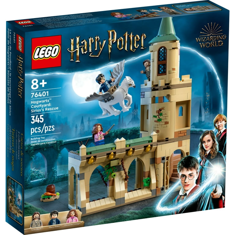 LEGO Harry Potter Hogwarts Courtyard: Sirius's Rescue 76401 Castle Tower  Toy, Collectible Set with Buckbeak Hippogriff Figure and Prison Cell 