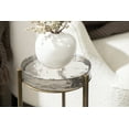 thumbnail image 2 of Kate and Laurel Aguilar Modern Drink Table, 9 x 9 x 23, Brass with Clear Glass, Detailed Glass Accent Table for Small Spaces, 2 of 8