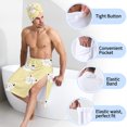 thumbnail image 4 of Colevkie Men's 2 Pcs Cats Theme Shower Skirt & Bath Towel Set Soft and Absorbent Bath Wrap Set Polyester Quick Drying for Home Spa Sauna Beach, 4 of 7