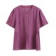 thumbnail image 1 of Mujeres de Verano Tops Suelto Ajuste Color Sólido 1/2 Manga Cuello Redondo Top Casual, Blusa de Poliéster de Moda para las Mujeres, Lavado de Manos Primavera Y Verano, 1 of 5