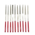thumbnail image 1 of 10pcs Diamond Files for Metal Jeweler Stone Polishing Wood Carving Craft Double-cut Plating Needle File Set 3x140mm Hand Tools, 1 of 5