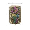 thumbnail image 2 of Supvox Vintage Embossed Metal Compact Mirror Foldable Round Design for Detailed Makeup, 2 of 8