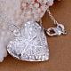 thumbnail image 5 of Brass Hollow Heart Diffuser Locket Pendants Silver Color Plated 31x26mm, 5 of 6