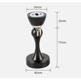 thumbnail image 2 of Juego De 2 Topes De Puerta Magnéticos, Acero Inoxidable, Para Pared O Piso, Con Tornillos, Negro, Kuyhfg Sin marca, 2 of 5