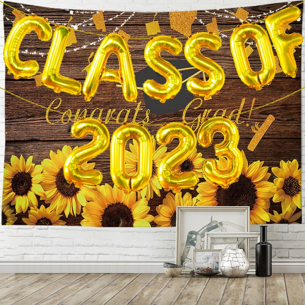 2023 Congrats Graduation Party Backdrop With 2023 Balloons Congrats ...