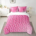 thumbnail image 2 of Manfei Pink Cartoon Moon Bedding Comforter Set 7 Pieces for Teen, Kawaii Stars Lover Full Bedding Set, Princess Style Reversible Fitted Sheet Flat Sheet, Super Cozy Room Decor, 2 of 7