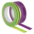 thumbnail image 1 of Unique Bargains 32.8Ft Tennis Racket Badminton Racquet Grip Finishing Tapes, Yellow Green/Purple 2 Pack, 1 of 5