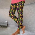 thumbnail image 2 of lcziwo on Sale Clearance, Compression Leggings for Women 2025 Carnival Fancy Mask Printed Full Length Tights High Waisted Tummy Control Yoga Pants Mardi Gras Leggings Multicolor L, 2 of 4