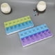 thumbnail image 4 of Fabricante de pastilleros, caja de almacenamiento grande y pequeña de doble fila para 14 personas con Braille, pastillero semanal, productos de pastillero de plástico, 4 of 5