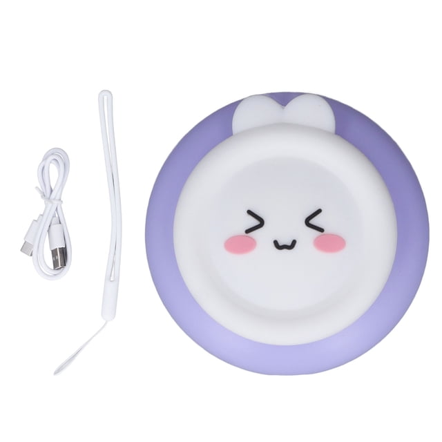 Calentador de manos USB estilo dibujos animados, 2 modos de temperatura, alta seguridad, calentamiento rápido, recargable, para casa, invierno, oficina, conejito lindo
