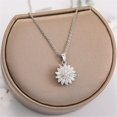 thumbnail image 4 of To My Daughter - Sunflower Fidget Necklace, You are My Sunshine Rotating Necklace, Spinning Sunflower Necklace Pendant, Daisy Flower Anxiety Necklace Jewelry for Women, 4 of 10