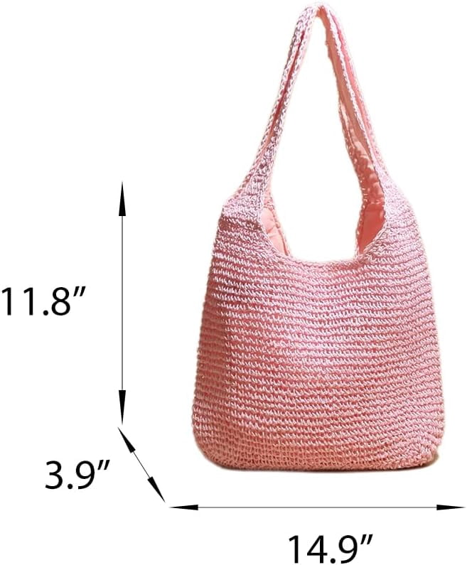 CoCoMangos Straw Hobo Bags for Women Vintage Handbag Tote Bag Boho Crochet Beach Bag Trendy Handwoven Shoulder Bags Purse