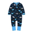 thumbnail image 5 of WIBACKER Baby Cotton Long Pajamas with Mittens Cuff for Boys 2 Way Zipper Both Footed and Footless Sleepers, 5 of 8