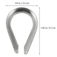 thumbnail image 2 of HLONK 20pcs Stainless Wire Rope Thimbles Rigging Sturdy Wire Fixing Rope Thimbles, 2 of 6