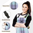 thumbnail image 2 of Cute Purple and Black Plaids Apron Set with Oven Mitts Pot Holders Set of 5 Kitchen Stuff Accessories, 2 of 6