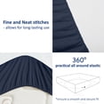thumbnail image 5 of Flex Head King Fitted Sheet for Adjustable Bed - 34” Split from Top, 600 Thread Count Egyptian Cotton, Sateen Weave, 16” Deep Pocket for Sleep Number Bed, Soft & Breathable (Navy Blue), 5 of 8