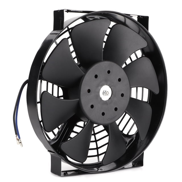 Electric AC Fan, Durable High Efficiency Iron Reliable Engine Radiator Fan, Black For A/C Cooling Intercooler Engine Radiators Engine Bay