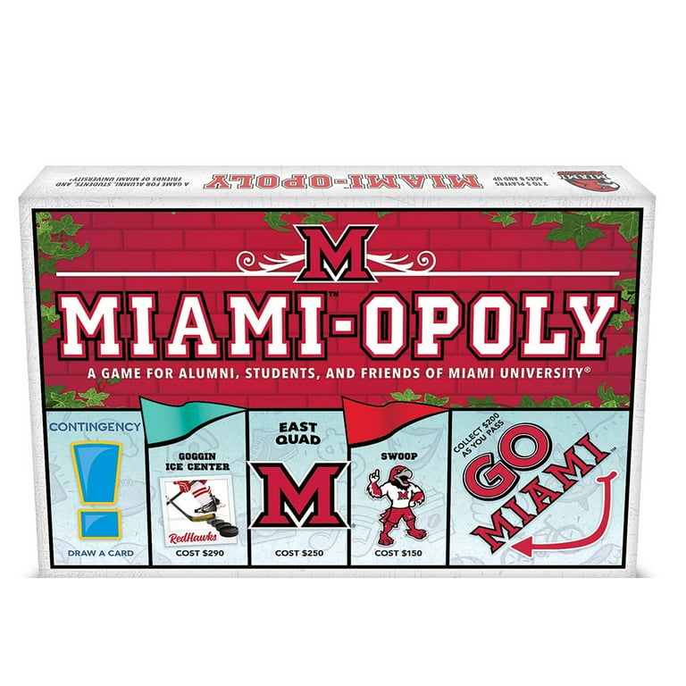 Late for the Sky Ages 8+ Miami-Opoly Board Game, University Themed