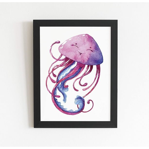 Wall Art Jellyfish Coastal Sea Themed Artwork Decorative Modern