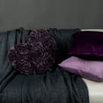 thumbnail image 2 of JWH Deep Purple Heart-Shaped 3D Rose Throw Pillow Soft Suede Decorative Cushion for Couch Bedrom and Valentine's Deco 13x16inches, 2 of 8