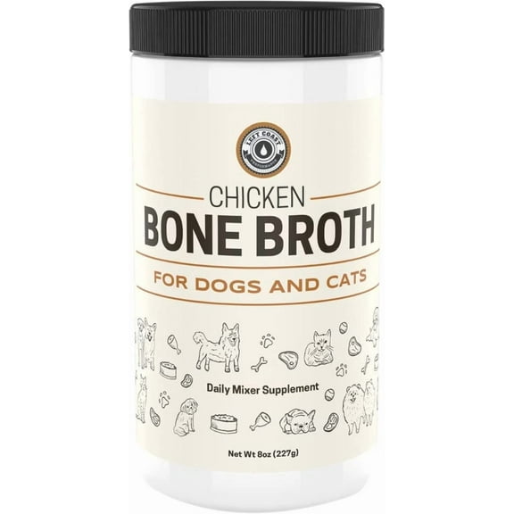 Left Coast Performance Chicken Bone Broth Protein Powder for Dogs and Cats, 8 oz