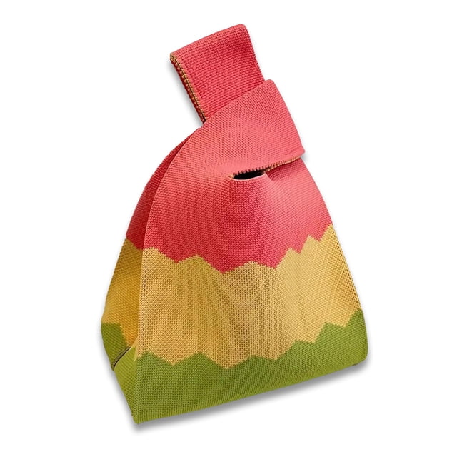 Bolso de mano de punto para mujer, bolso pequeño minimalista y moderno, bolso de lona portátil, adecuado para ir de compras, trabajo, escuela