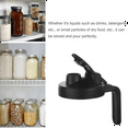 thumbnail image 5 of Wide Mouth Jars Pour Spout Lids,Wide Pitcher Flip Cap Airtight Handle Lid,Leak Proof Seal Cover,A, 5 of 8