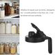 thumbnail image 4 of Wide Mouth Mason Jars Pour Spout Lids,Wide Mouth Mason Jars Pitcher Flip Cap Airtight Handle Lid,Leak Proof Seal Cover,A, 4 of 5