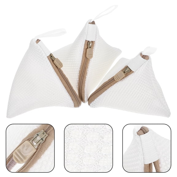OUNONA 3pcs Small Fine Mesh Laundry Bags for Bra Lingerie, Mini Washing Bags, Machine Wash Pouches for Delicates