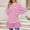*WMY* Pink, variant on Byworldtasic Womens Blouses Women's Printed Fashion Loose Casual Round Neck Pleated Long Sleeve T-shirt Dress Hem Fall Top