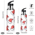 thumbnail image 2 of Yayeee 20oz Insulated Water Bottle Double Wall Stainless Steel with Flip Straw Lid, Santa Hats Pattern, 2 of 7