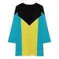 thumbnail image 3 of Flag of The Bahamas Loose Dress Evening Dress Summer Dresses for Women Luxury Dress Long Sleeved Dress, 3 of 4