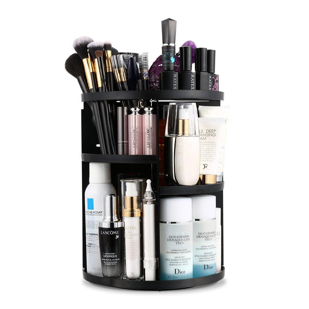 Ready Stock】❂360° Rotating Makeup Organizer Spinning Make Up Box